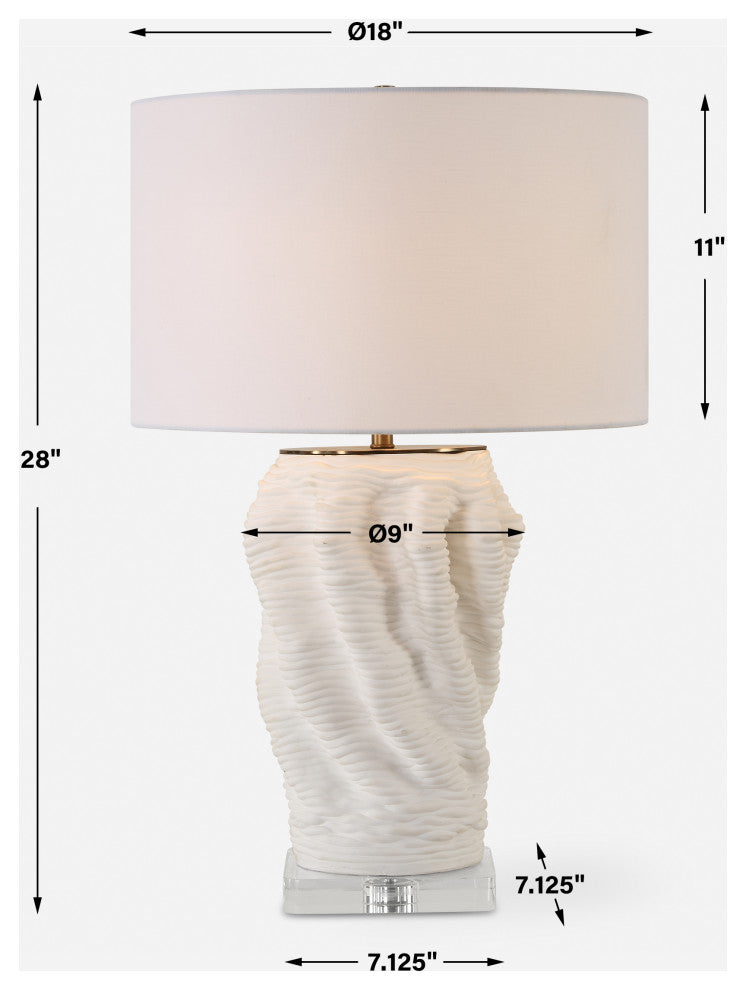 Uttermost Stratified White Table Lamp
