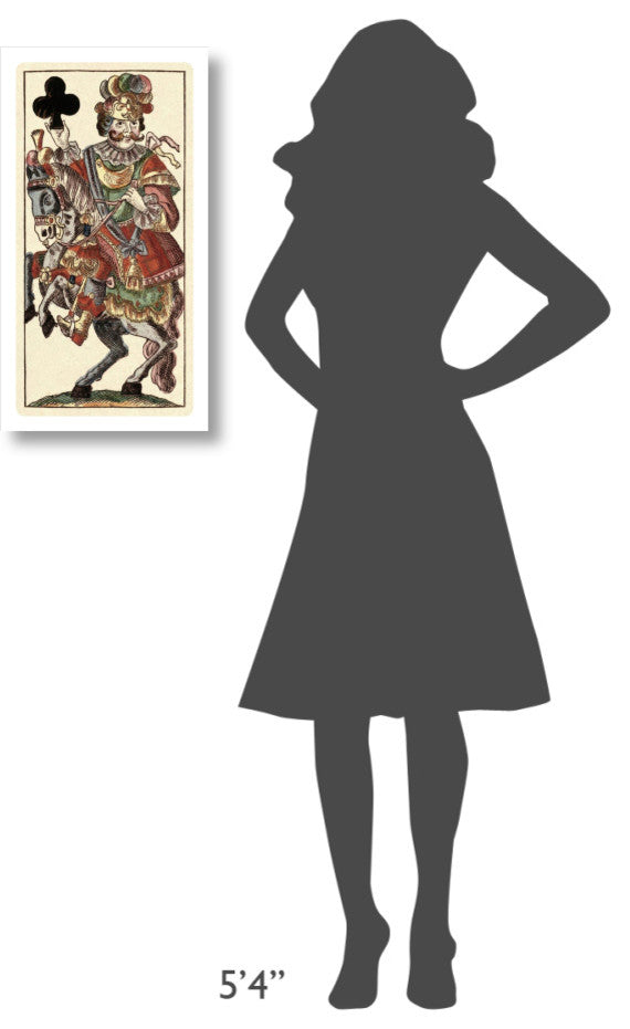 "Knight of Clubs (Bauern Hochzeit Deck)" Paper Art, 14"x26"