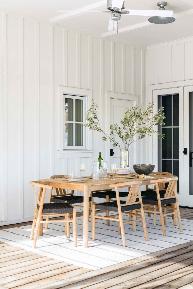 Modern Rectangular Teak Outdoor Dining Table