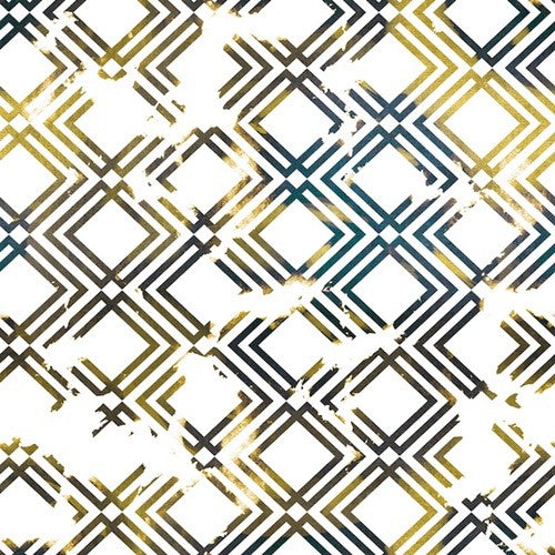 "Geometric Gold" Outdoor Pillow 20"x20"