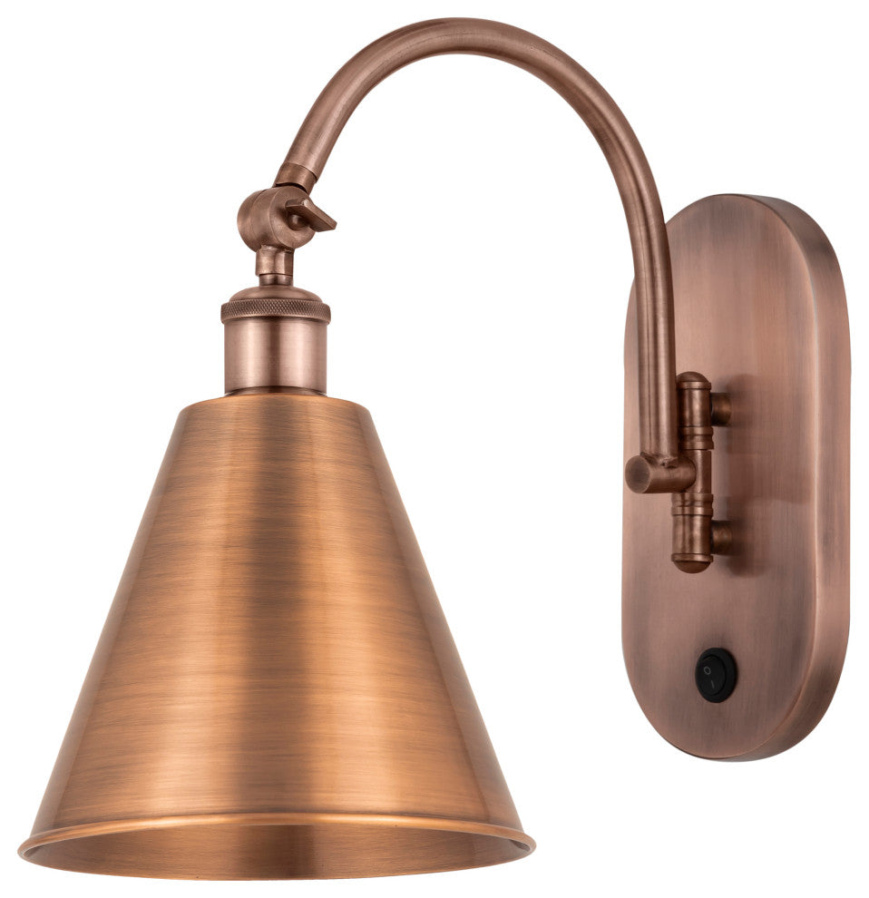 Ballston Cone Sconce, Antique Copper