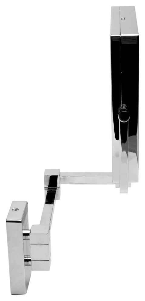 ALFI brand ABM8WS-PC Chrome 5x Magnifying Wall Mount Square 8" Double Mirror