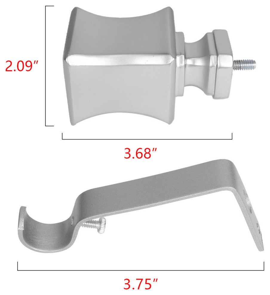 UTOPIA ALLEY 3/4 Inch Curtain Rod - Curtain Rods For Windows, Nickel, 28"-48"
