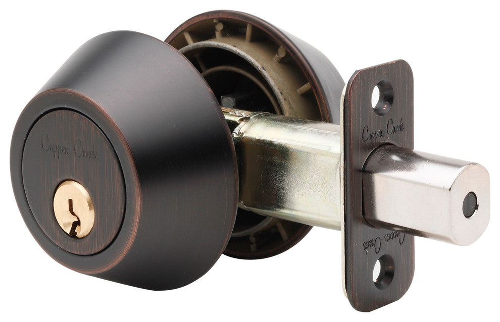 Double Cylinder Deadbolt, Tuscan Bronze