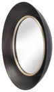 Frame Wall Mirror, Round, Glass, Steel Metal, Black, Bedroom Living