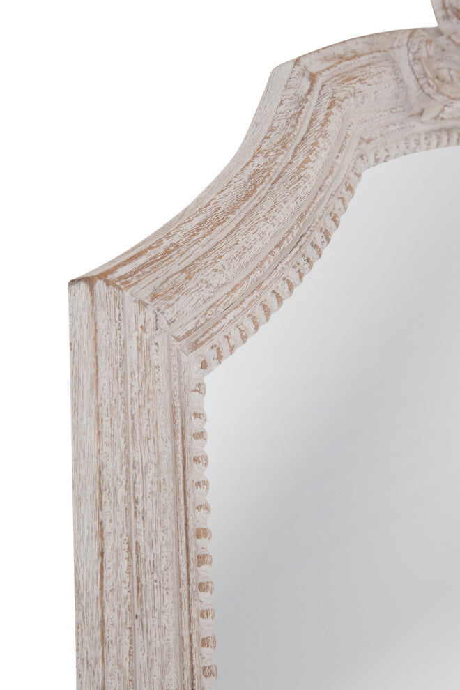 Coltrane Floor Mirror - Distressed White