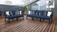 kathy ireland Madison Ave. 5 Piece Aluminum Patio Furniture Set 05a, Midnight