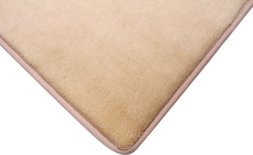 Fabbrica Home Memory Foam Accent Rug, Solid, Beige