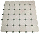 Contemporary Zellige Tile, White With Green, 8-Panels 12x12"