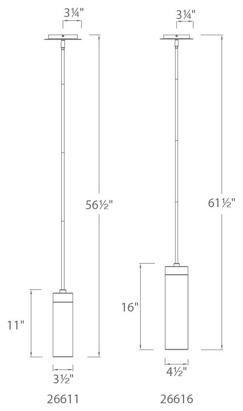 WAC Lighting Elementum 11"LED Pendant in Satin Nickel