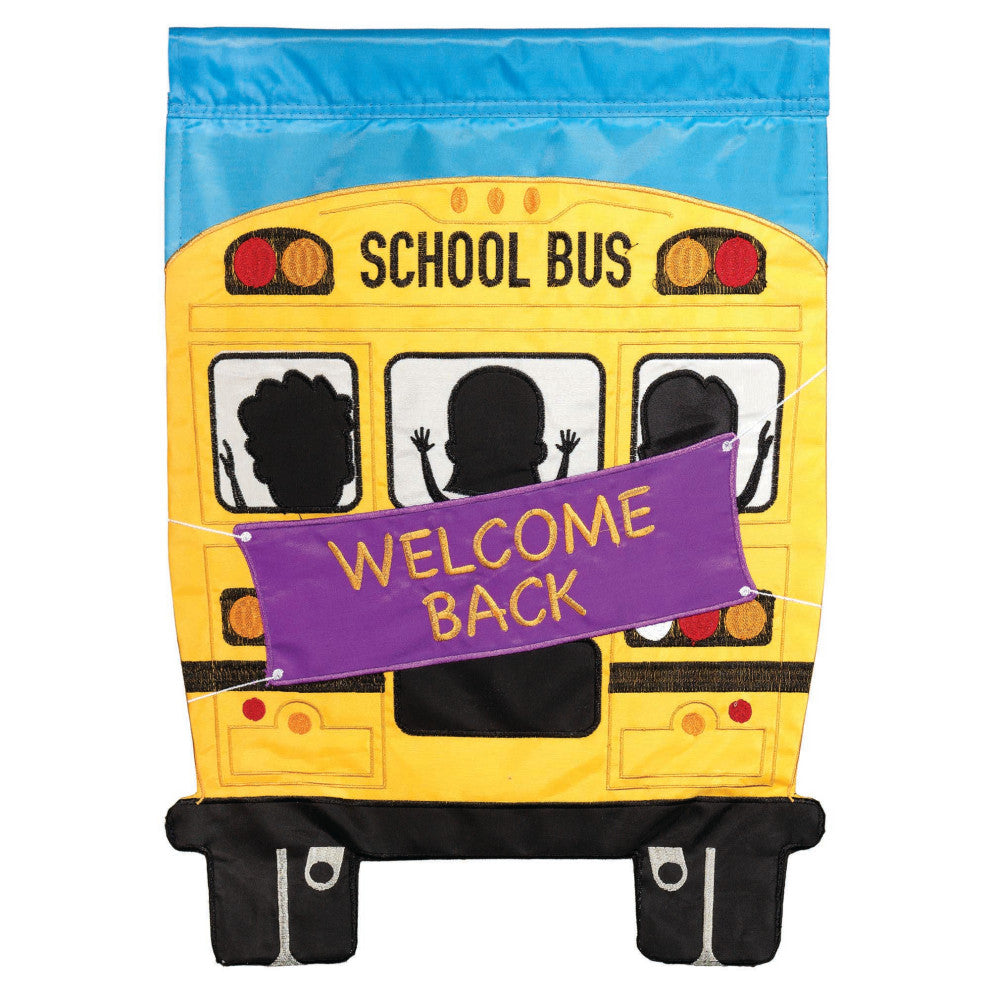 Flag Welcome School Bus Polyester 13x18
