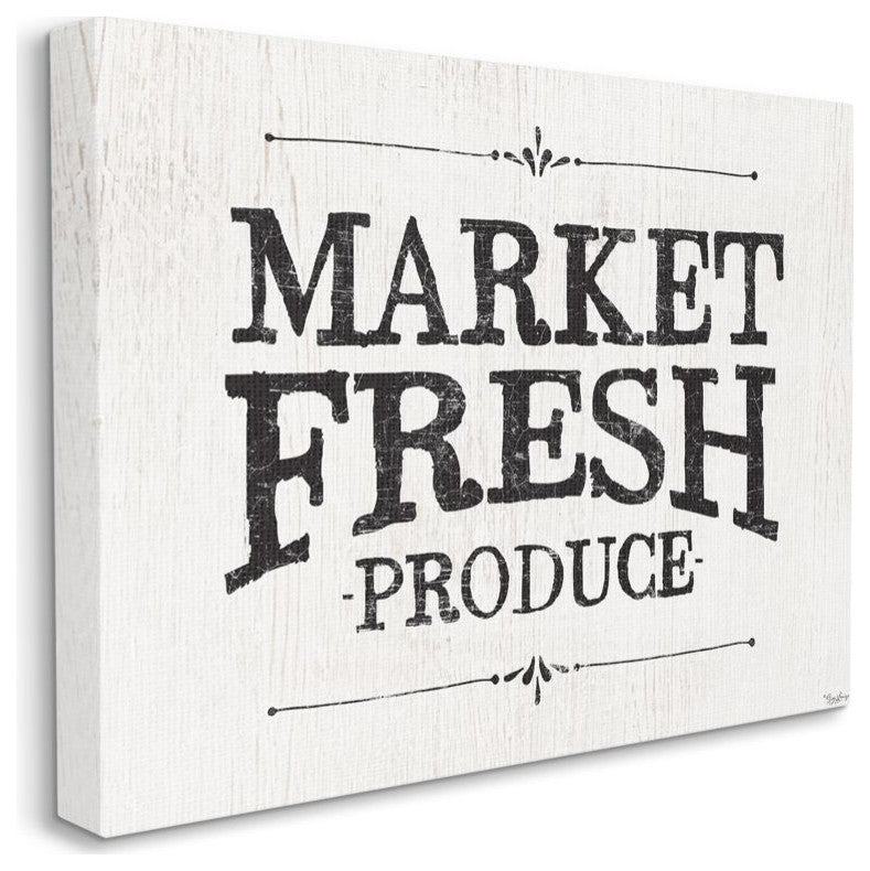 Market Fresh Produce Wood Texture Farm Word Design, 24"x30"
