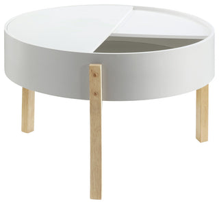 Bodfish Coffee Table, White and Natural