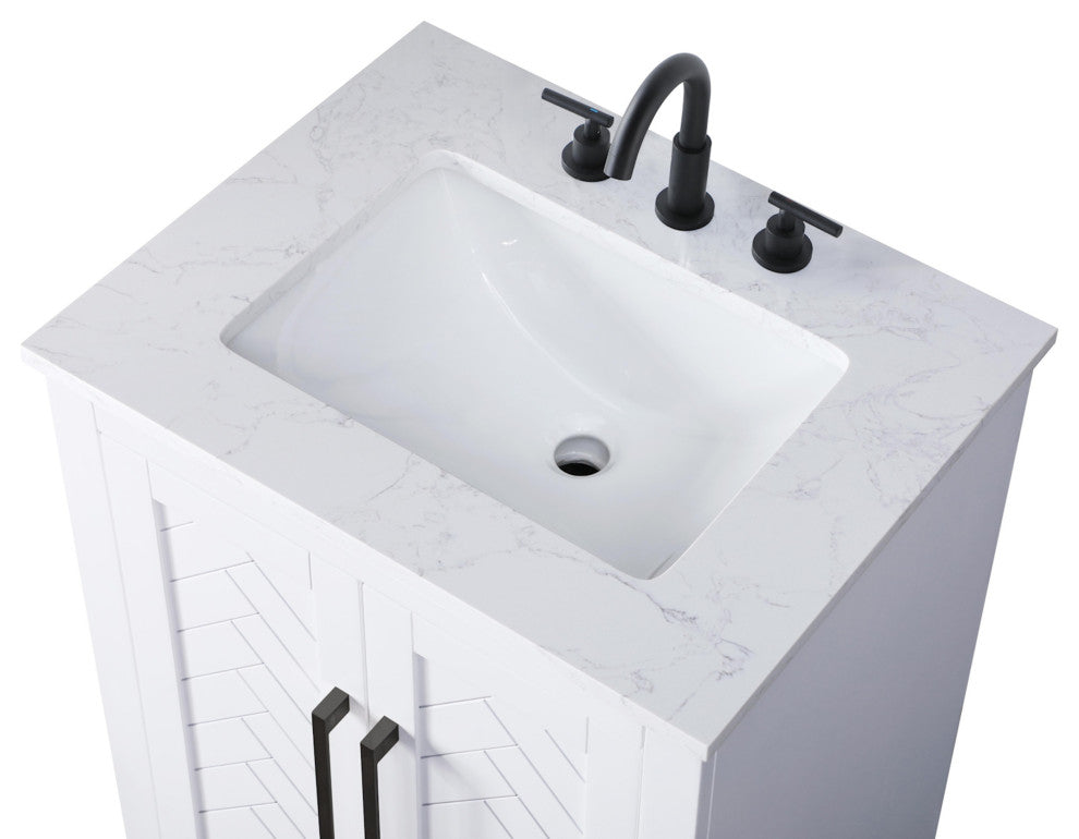 Elegant Lighting VF29024 Chase 24" - White