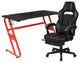 Flash Furniture Gaming Desk and Racing Reclining Chair Set in Black