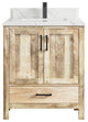 Malibu Mango 30 Single Sink Bath Vanity in White Washed 1.5" Calacatta Laza