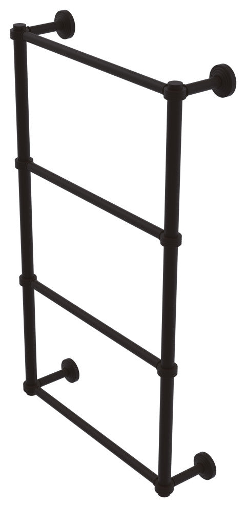 Waverly Place 4 Tier 30" Ladder Towel Bar with Groovy Detail, Oil Rubbed Bronze