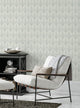 Elegant Modern Leaves Peel and Stick Vinyl Wallpaper, Sage, 24"w X 60"h