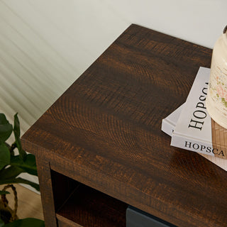 Gewnee Farmhouse TV Media Stand, Espresso