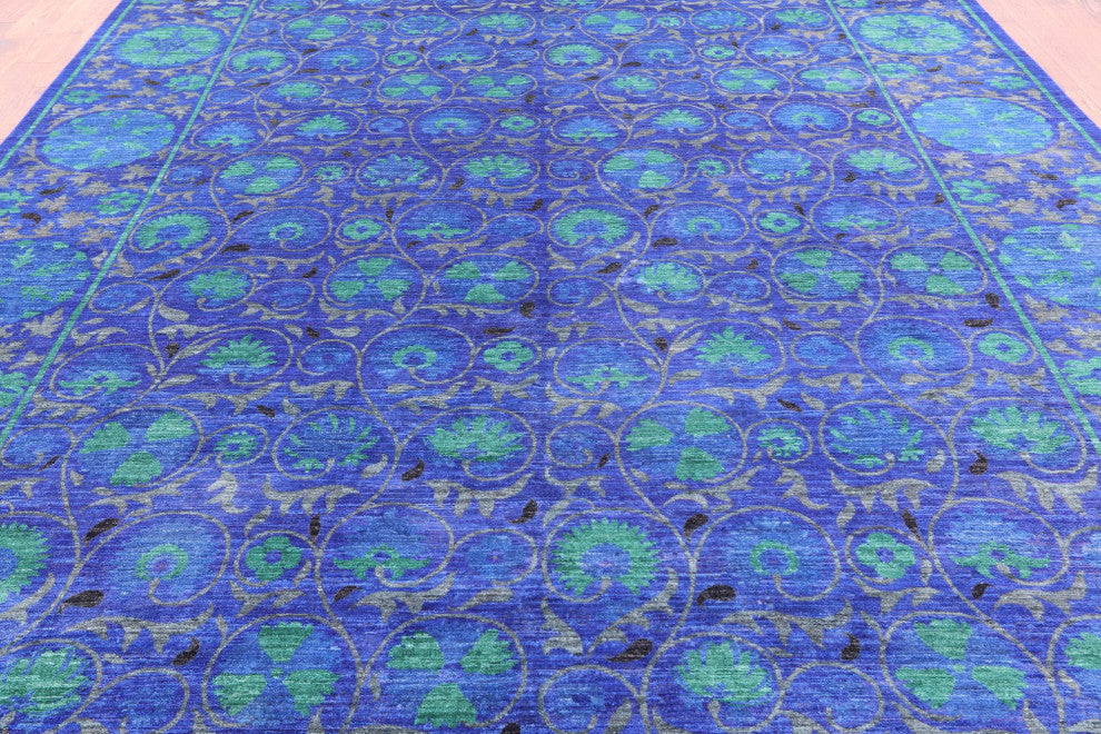 Hand Knotted William Morris Wool Rug 10' 3" X 13' 10" Q9448