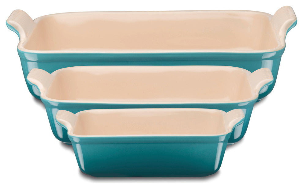 Le Creuset Stoneware Small Heritage Rectangular Dish, Teal