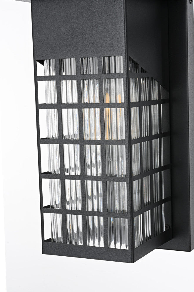 Home Living 7" Outdoor Wall Sconce, Black