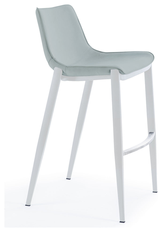 Modrest Jane Modern Light Gray Counter Stool, Set of 2