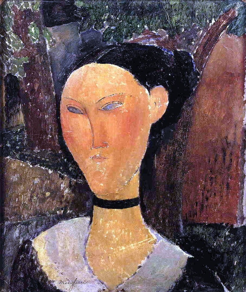 Amedeo Modigliani Woman With Velvet Ribbon Wall Decal