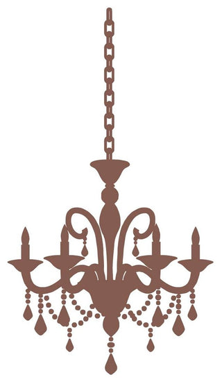 Cottage Chandelier Wall Decal, 28", Turquoise