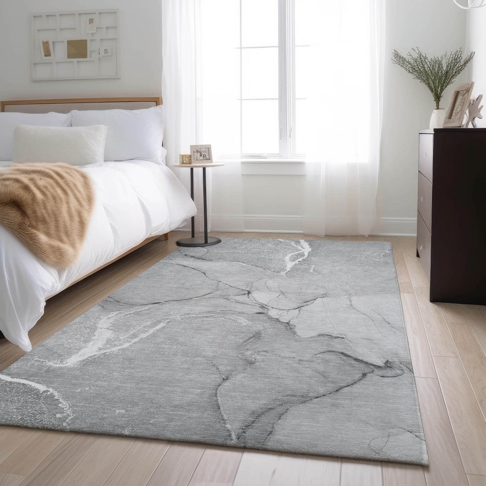 Premium Machine Washable Mayfield AMF510 Gray 2'6" x 3'10" Rug