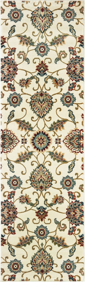 Oriental Weavers Kashan Ivory/ Multi Floral Indoor Area Rug 9'10"X12'10"