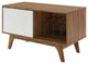 Sofa Side Table Display Stand, Wood, Brown Walnut White, Modern, Lounge