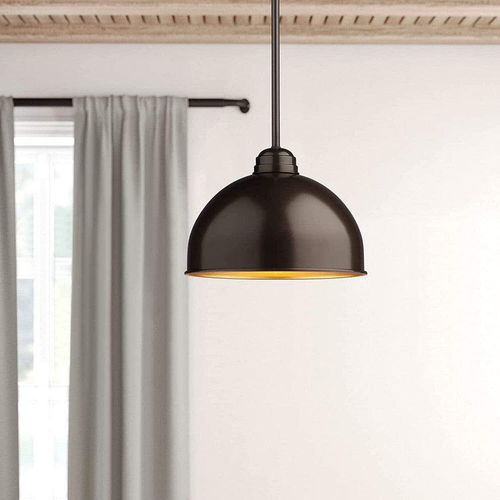 Farmhouse Island Pendant Light, Industrial, Indoor, Oil Rubbed Bronze
