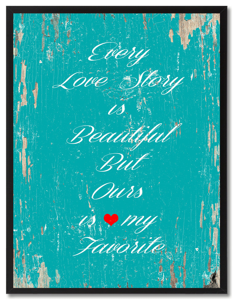 Love Story Is Beautiful Inspirational, Canvas, Picture Frame, 13"X17"