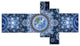 Clear Blue Psychedelic Relaxing Art, Abstract Canvas Print, 60"x32", 5 panels
