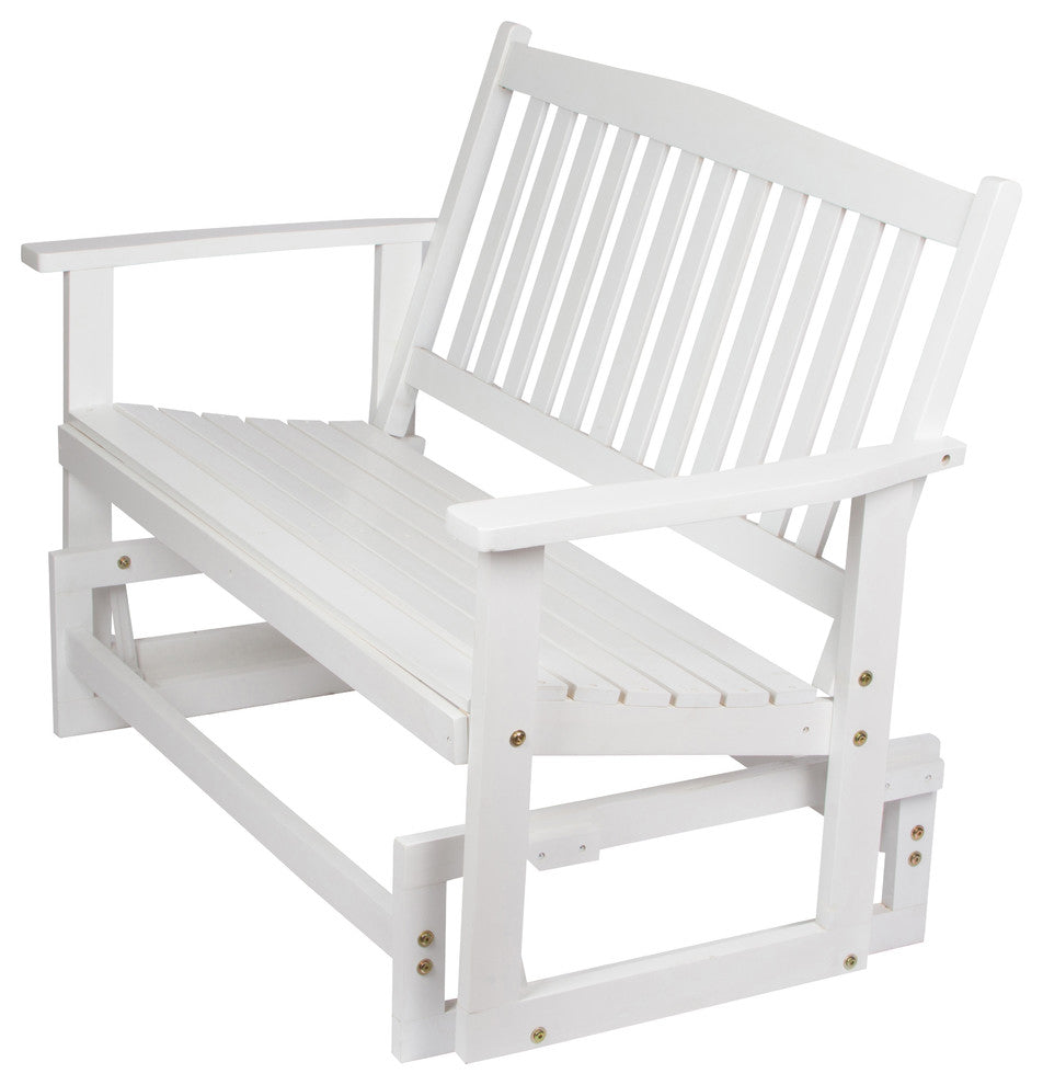 Torrey Outdoor Glider Loveseat, White