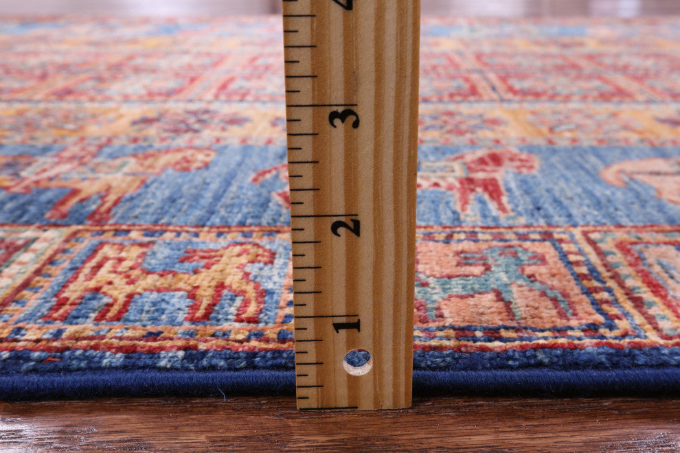 3' 3" X 5' 0" Handmade Antiqued Pazyryk Historical Design Rug Q10699