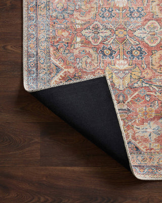Loloi II Adrian Rust / Denim Area Rug, 18"x18" Swatch