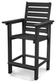 Polywood Captain Counter Chair, Black