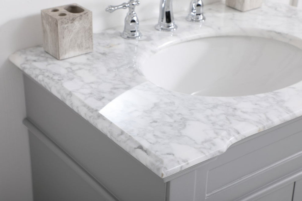 Weston Single Bathroom Vanity Set, Grey, 30