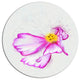 Fantastic Pink Flower Watercolor, Floral Large Disc Metal Wall Art, 23"