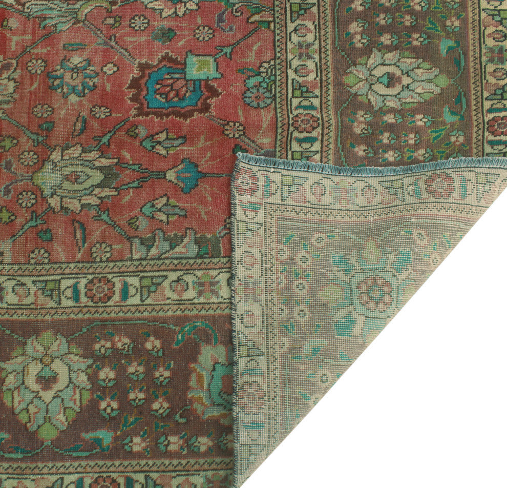 Fine Vintage Distressed Alake Rust/Purple Rug, 9'3x11'11