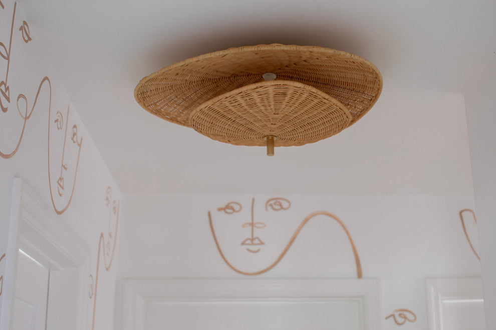 Megan Molten x Mitzi Marigold 8.75" Semi Flush Aged Brass