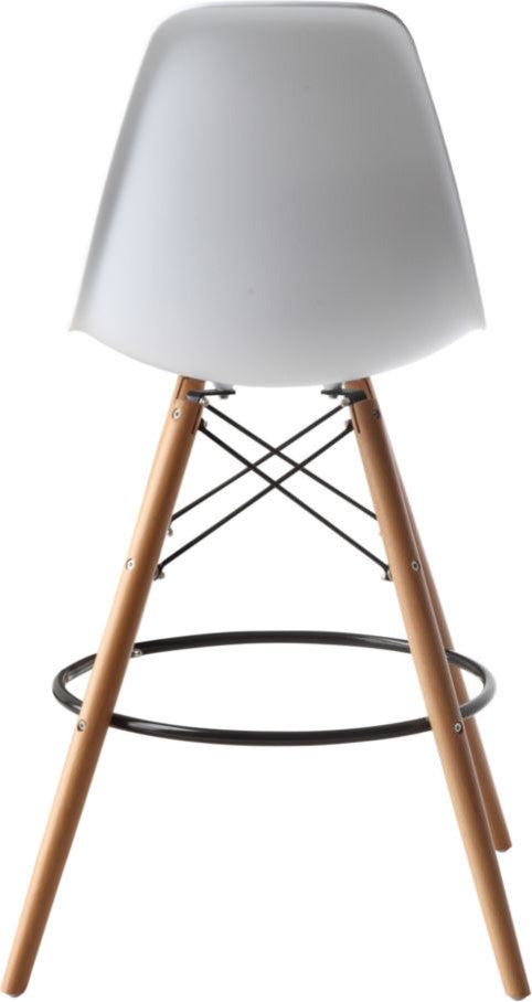 Modern Classics Woodleg Counter Chair Round Base, White