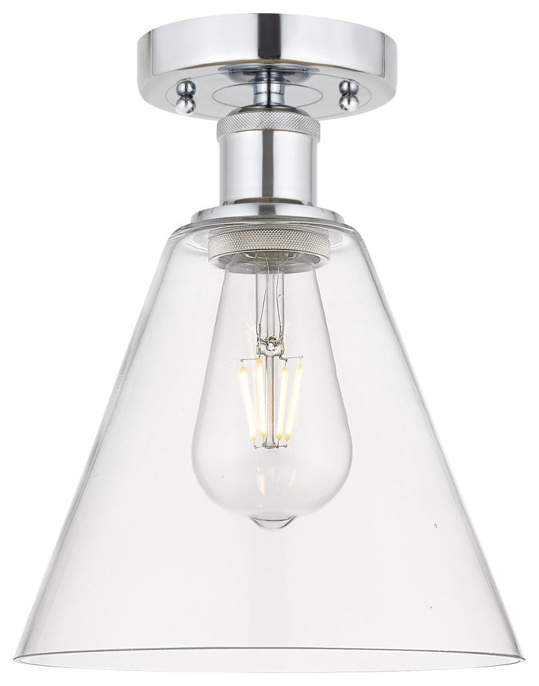 Innovations 616-1F-PC-GBC-82 Berkshire 1 Light Semi-Flush Mount, Polished Chrome