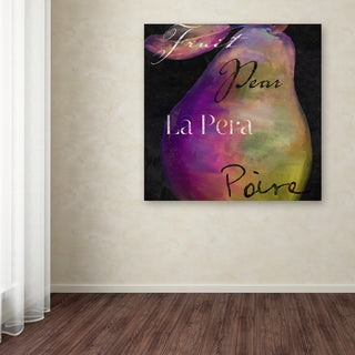 Color Bakery 'Painted Pear II' Canvas Art, 35"x35"