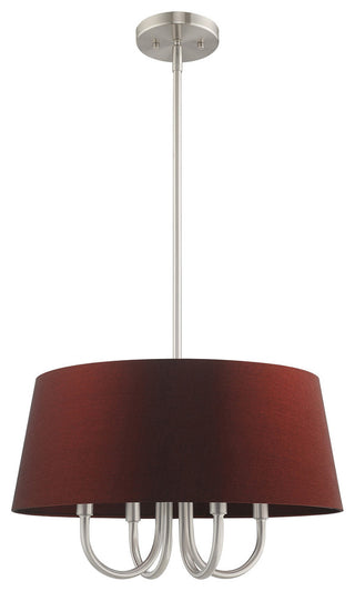 Livex Lighting Brushed Nickel 4-Light Pendant Chandelier