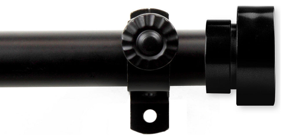 Cap Multi Angle Ceiling Rod 48-84", Black, Three Sided