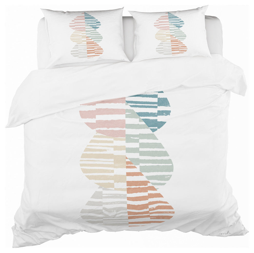 Abstract Orange Drops Meditate Iv Duvet Cover Set, Twin