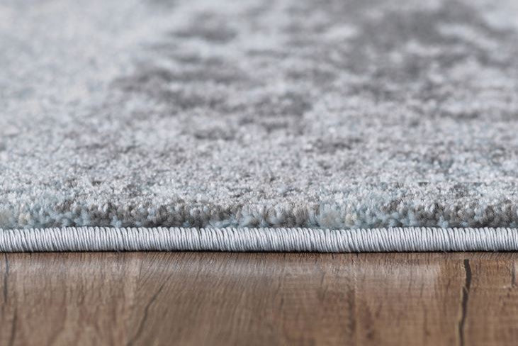 7"x10" Blue Gray Abstract Mist Modern Area Rug
